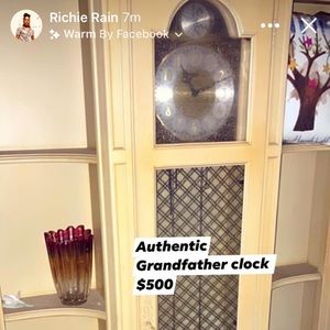 Couches Grand father clock and recliner !